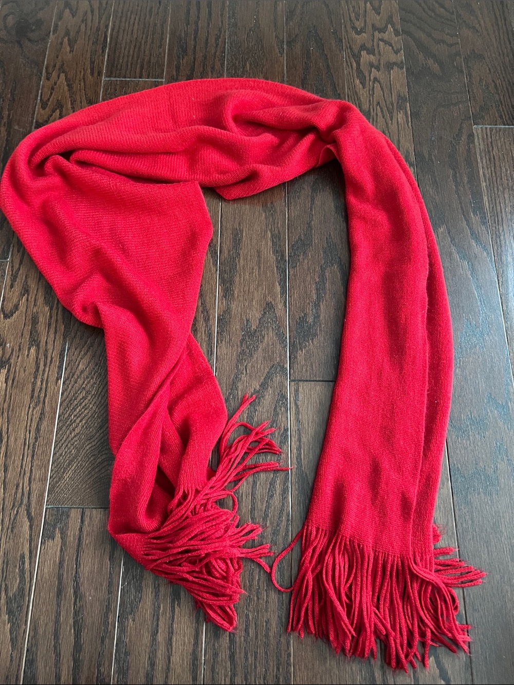 Merona Vibrant Red Fringe Scarf